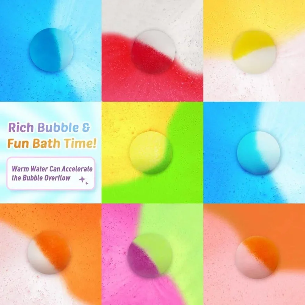 Bath Bombs for Kids with Toy Inside, 36 Pcs Bath Bombs with Glow in The Dark Din